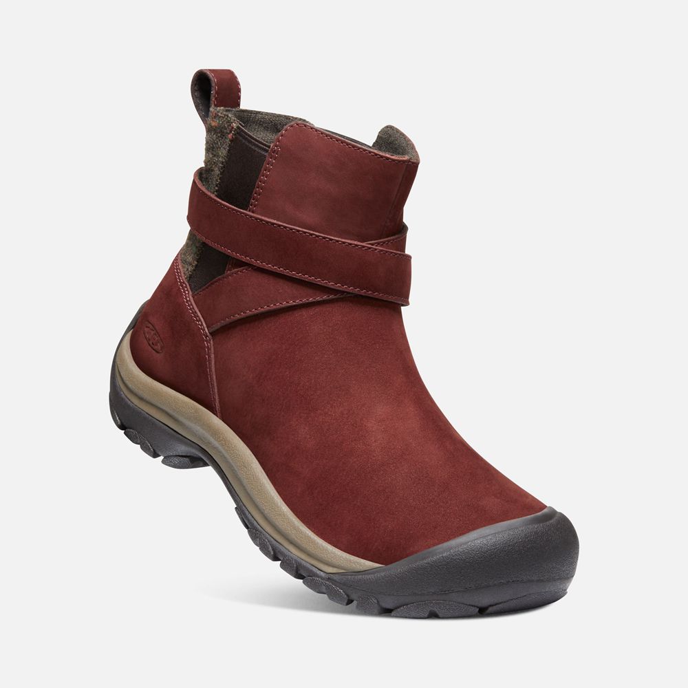 Keen Vinterkängor Dam Mörk Röda - Kaci Ii Pull On - 591674FIG